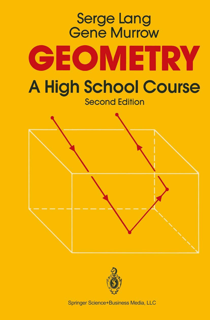Geometry A High School Course Springer New York