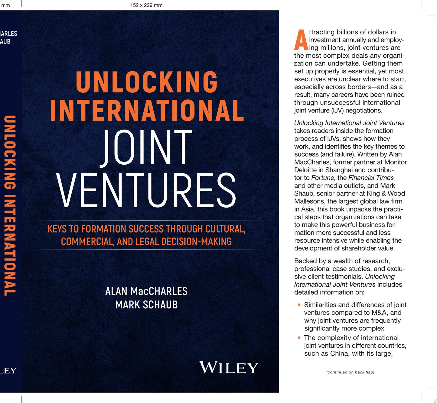 Unlocking International Joint Ventures Keys to Formation Success through Cultural, Commercial, and Legal Decision-Making John Wiley & Sons