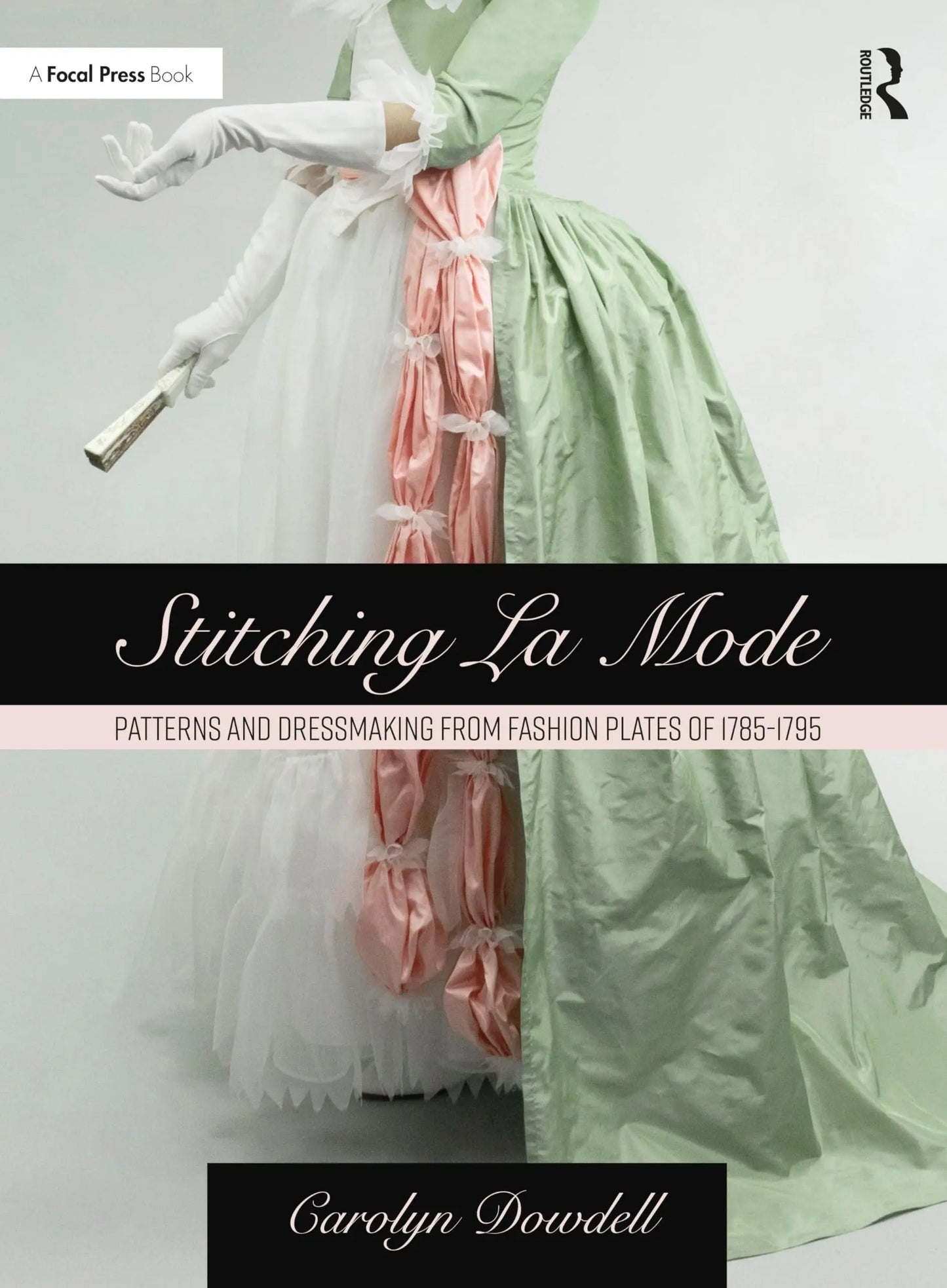 Stitching la Mode Patterns and Dressmaking from Fashion Plates of 1785-1795 by Carolyn Dowdell – book cover