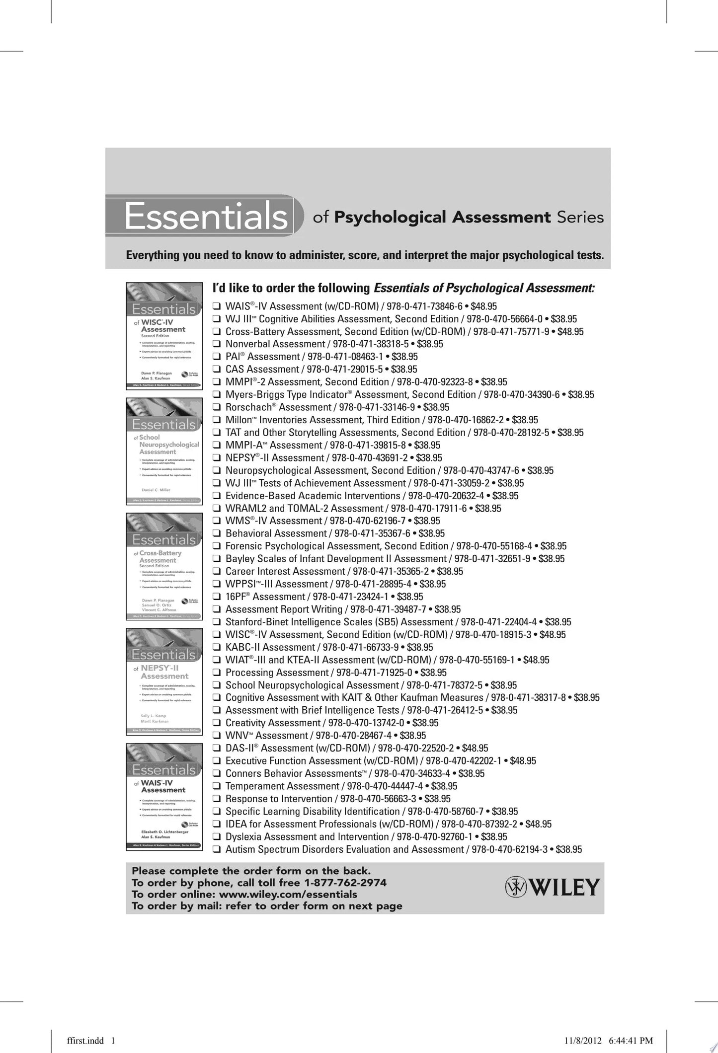Essentials of Executive Functions Assessment by George McCloskey – book cover