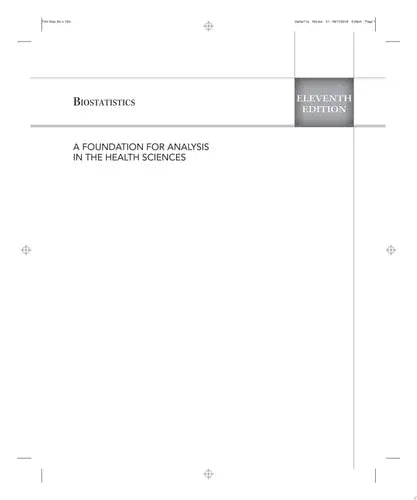 Biostatistics A Foundation for Analysis in the Health Sciences John Wiley & Sons