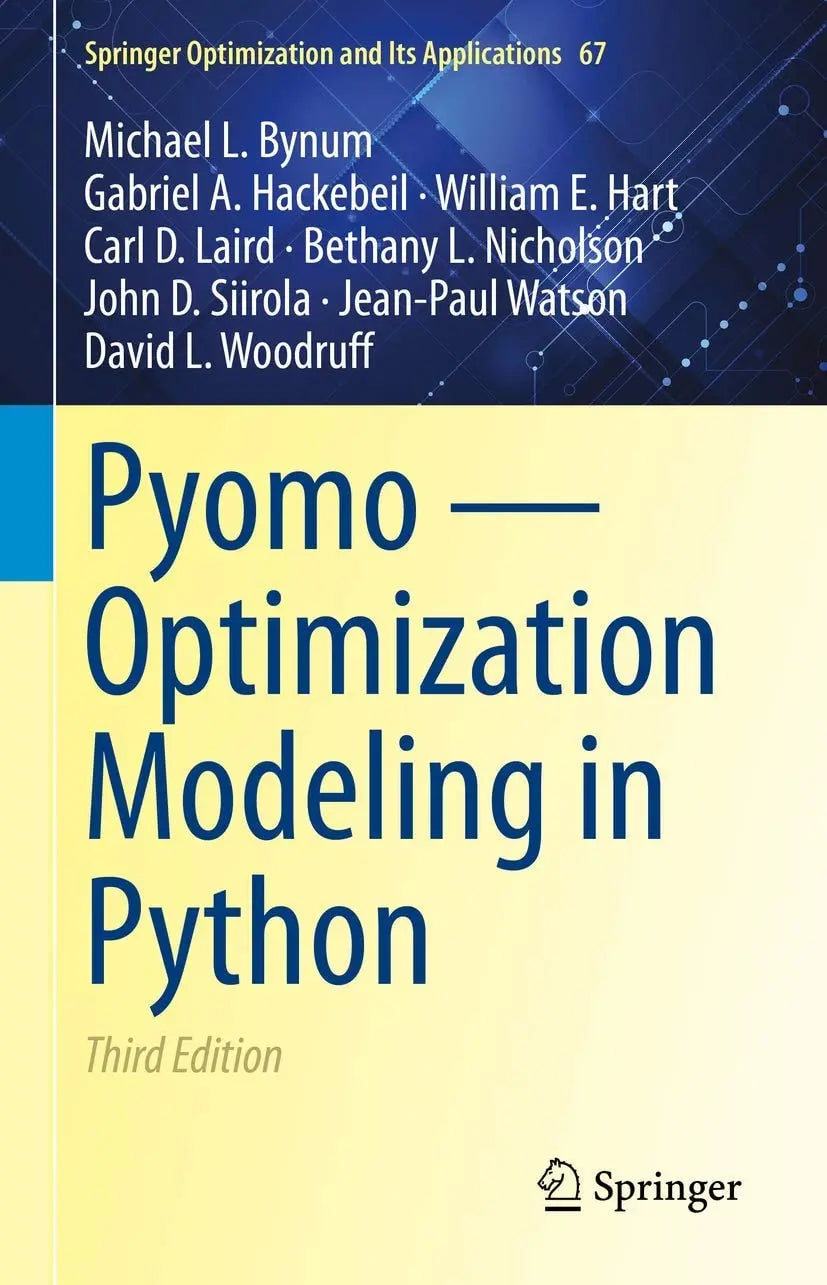 Pyomo — Optimization Modeling in Python by Michael L. Bynum – book cover