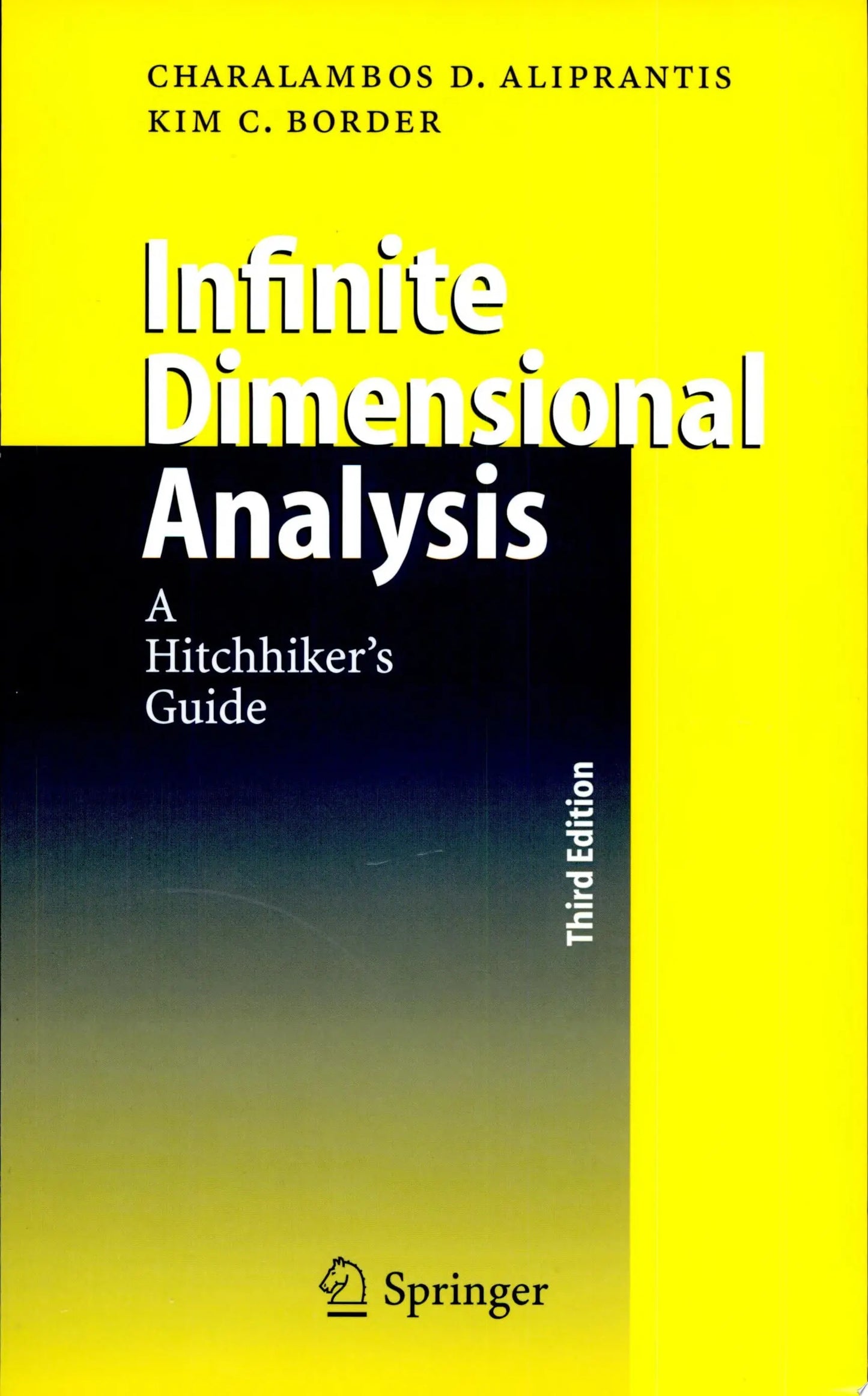 Infinite Dimensional Analysis A Hitchhiker's Guide by Charalambos D. Aliprantis – book cover