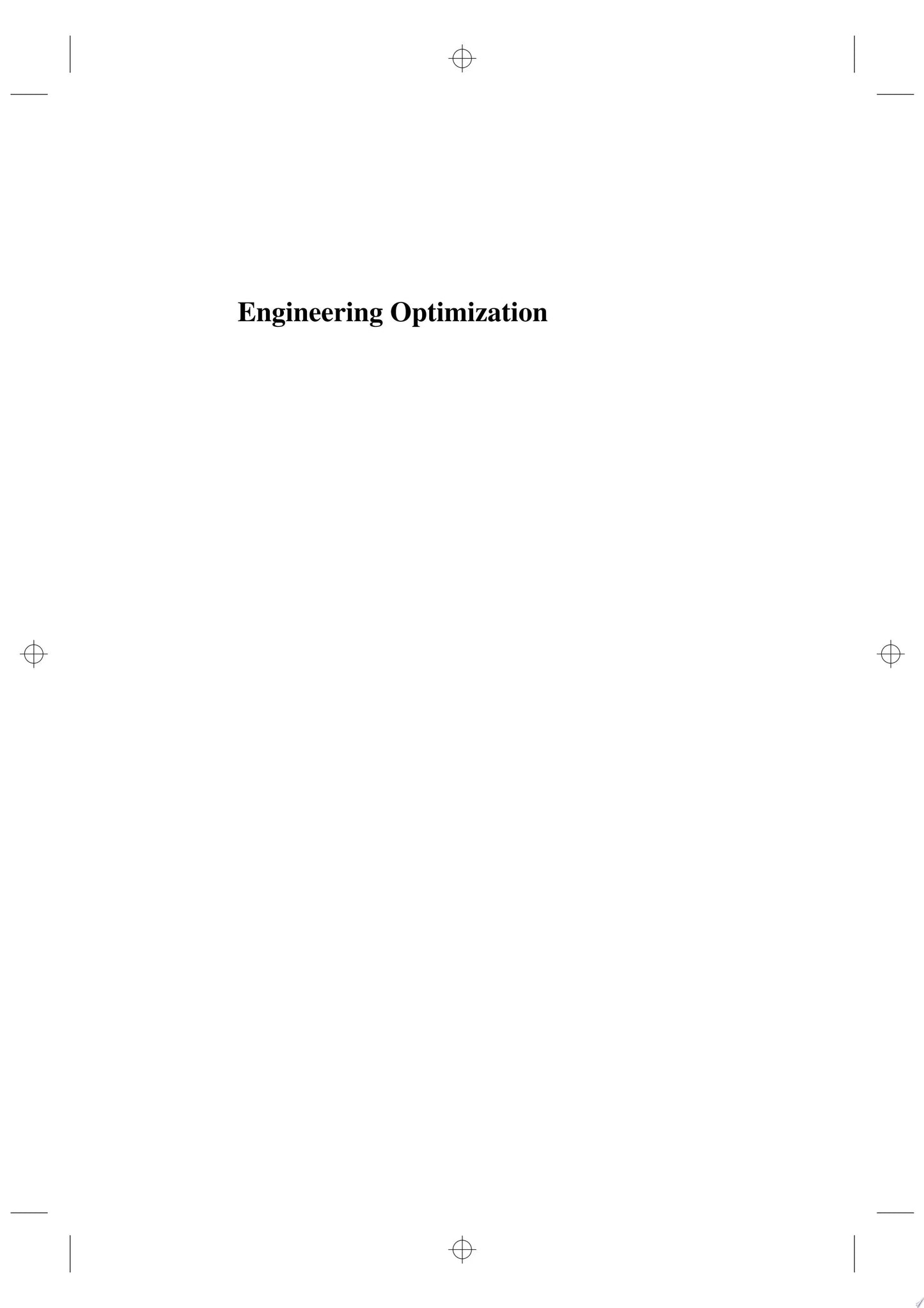 Engineering Optimization Theory and Practice by Singiresu S. Rao – book cover