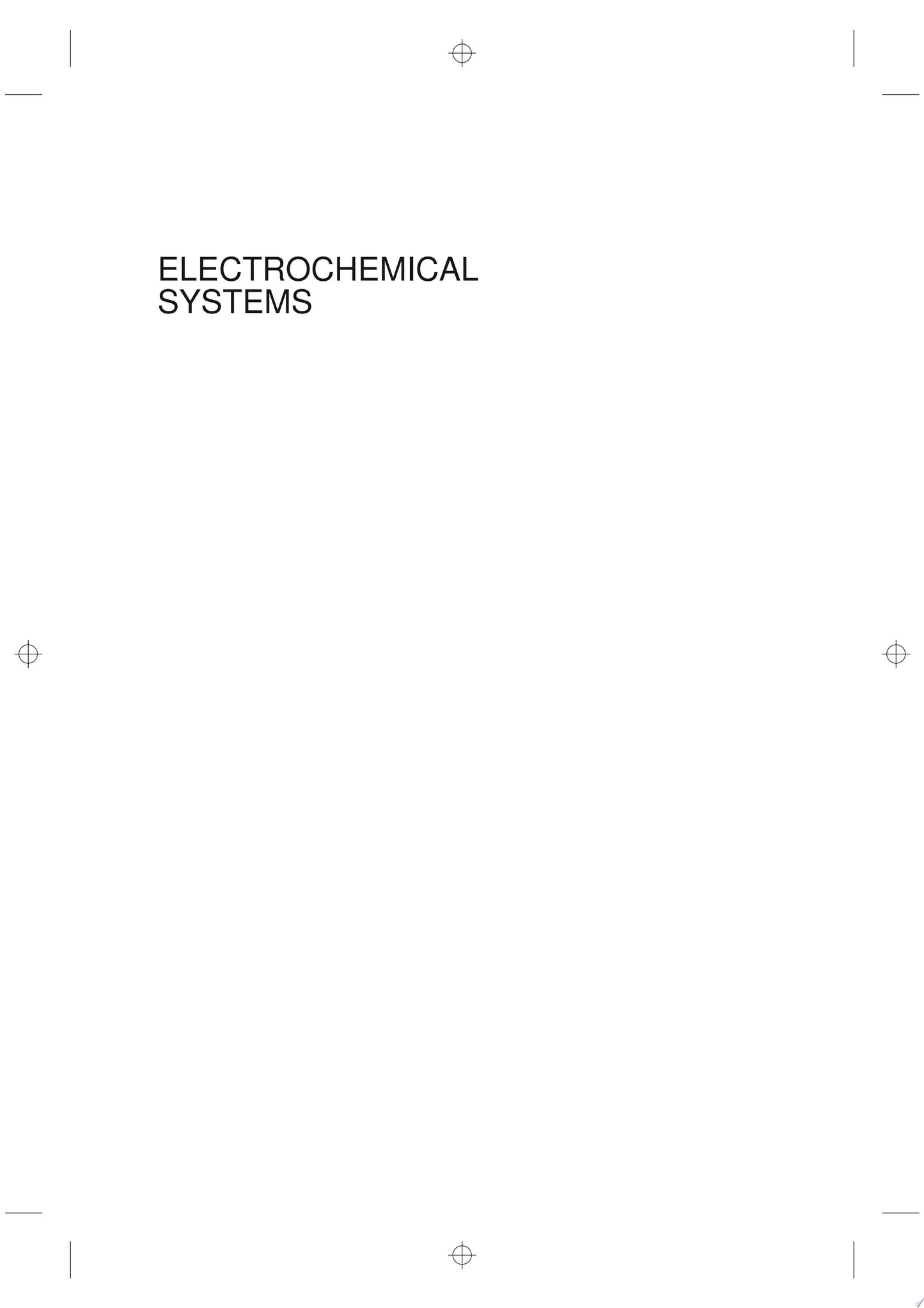 Electrochemical Systems John Wiley & Sons