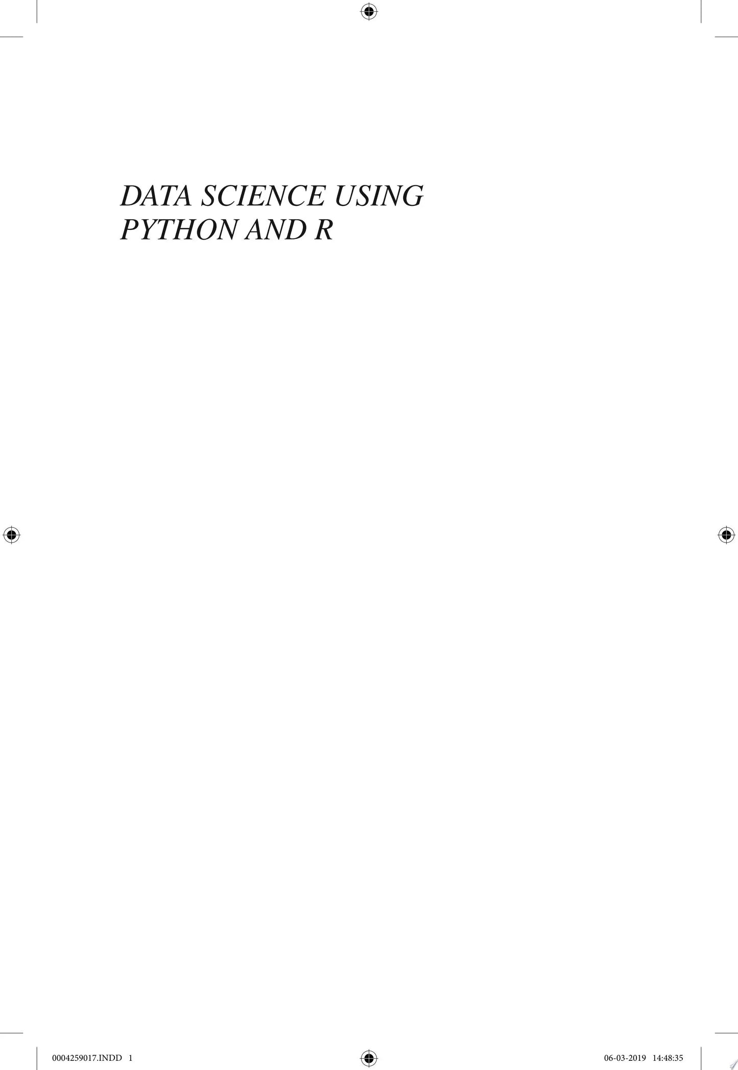 Data Science Using Python and R by Chantal D. Larose – book cover