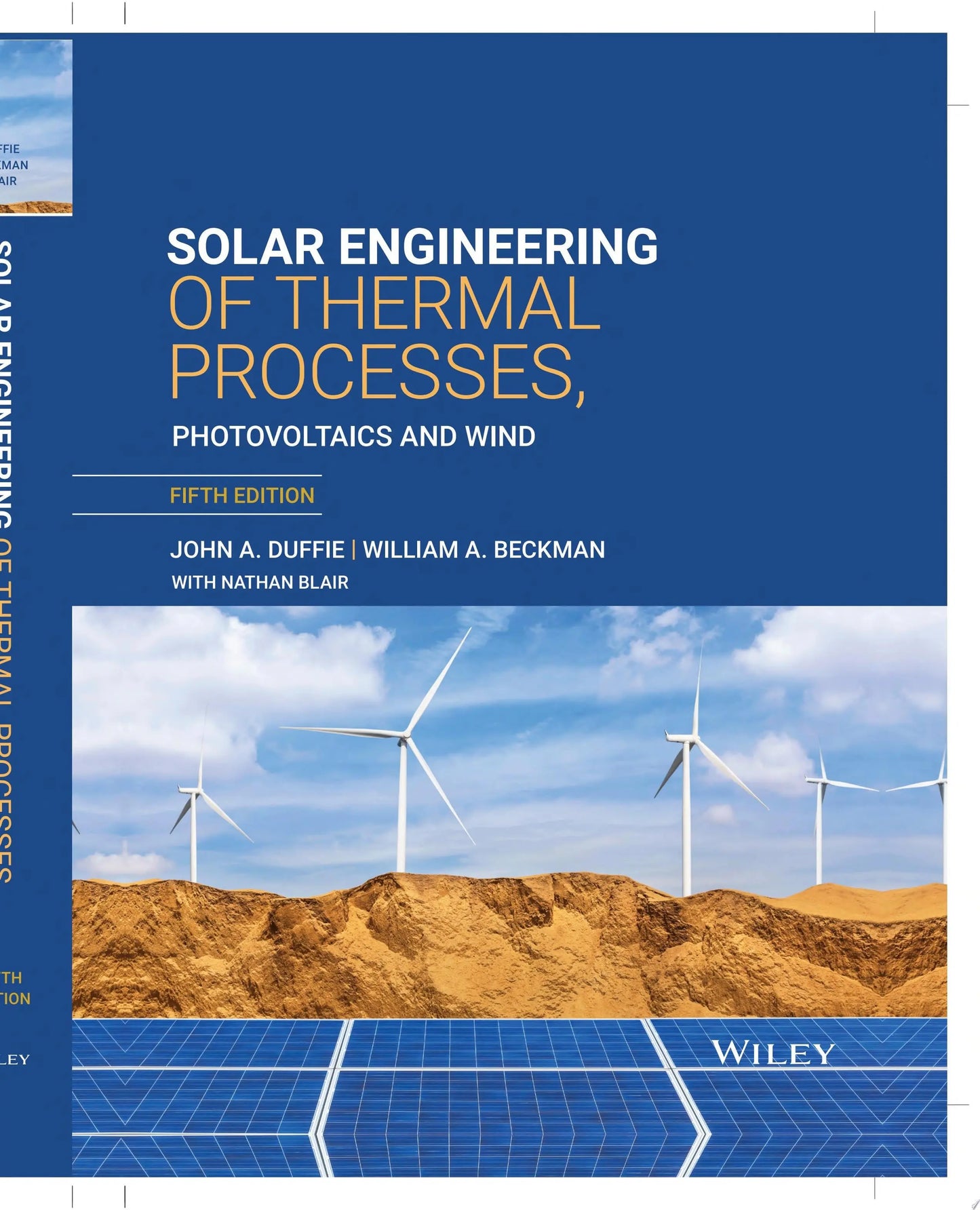 Solar Engineering of Thermal Processes, Photovoltaics and Wind by John A. Duffie – book cover