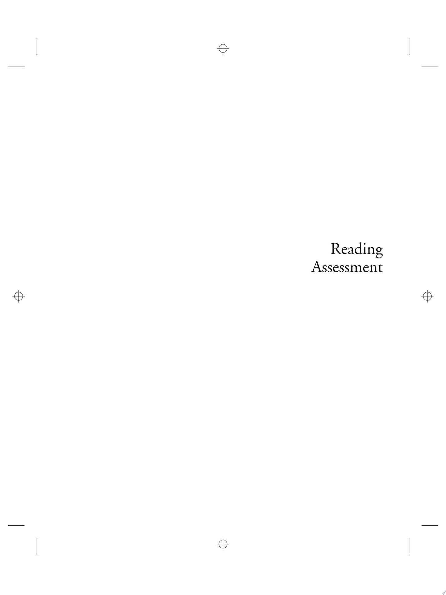 Reading Assessment Linking Language, Literacy, and Cognition by Melissa Lee Farrall – book cover