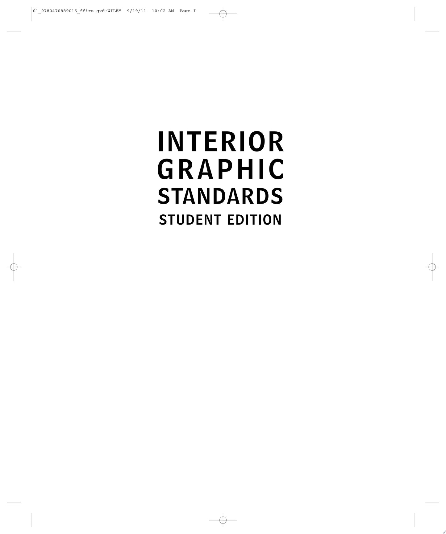 Interior Graphic Standards Student Edition by Corky Binggeli – book cover