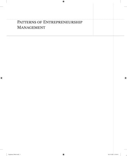 Patterns of Entrepreneurship Management by Jack M. Kaplan