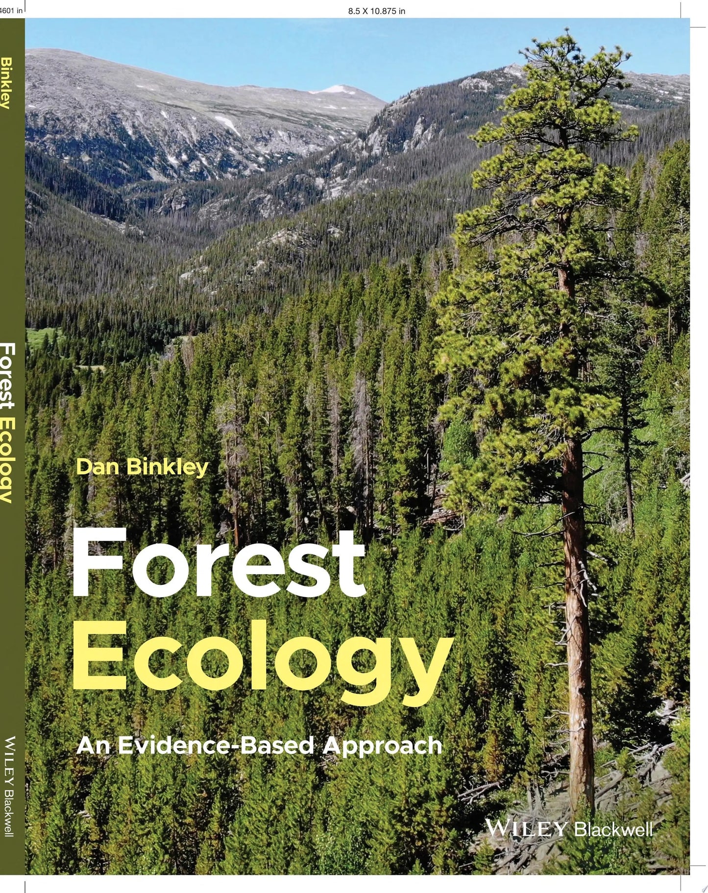 Forest Ecology An Evidence-Based Approach by Dan Binkley – book cover