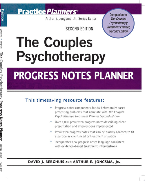 The Couples Psychotherapy Progress Notes Planner