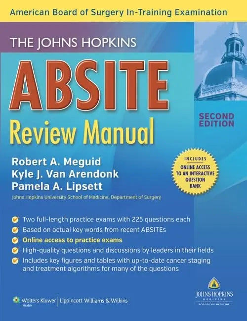 The Johns Hopkins ABSITE Review Manual by Robert A. Meguid – book cover