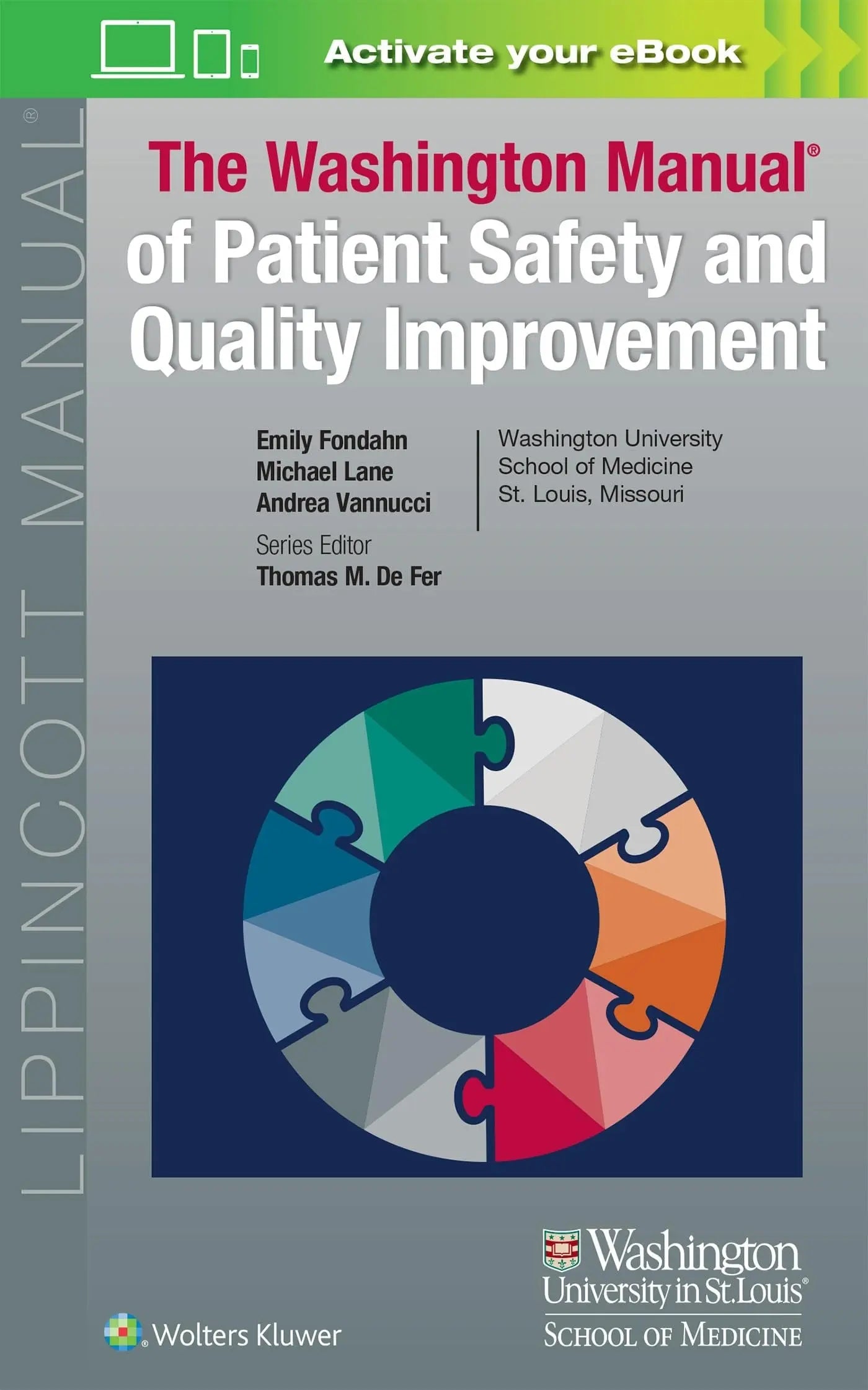 The Washington Manual of Patient Safety and Quality Improvement by Thomas M. De Fer – book cover