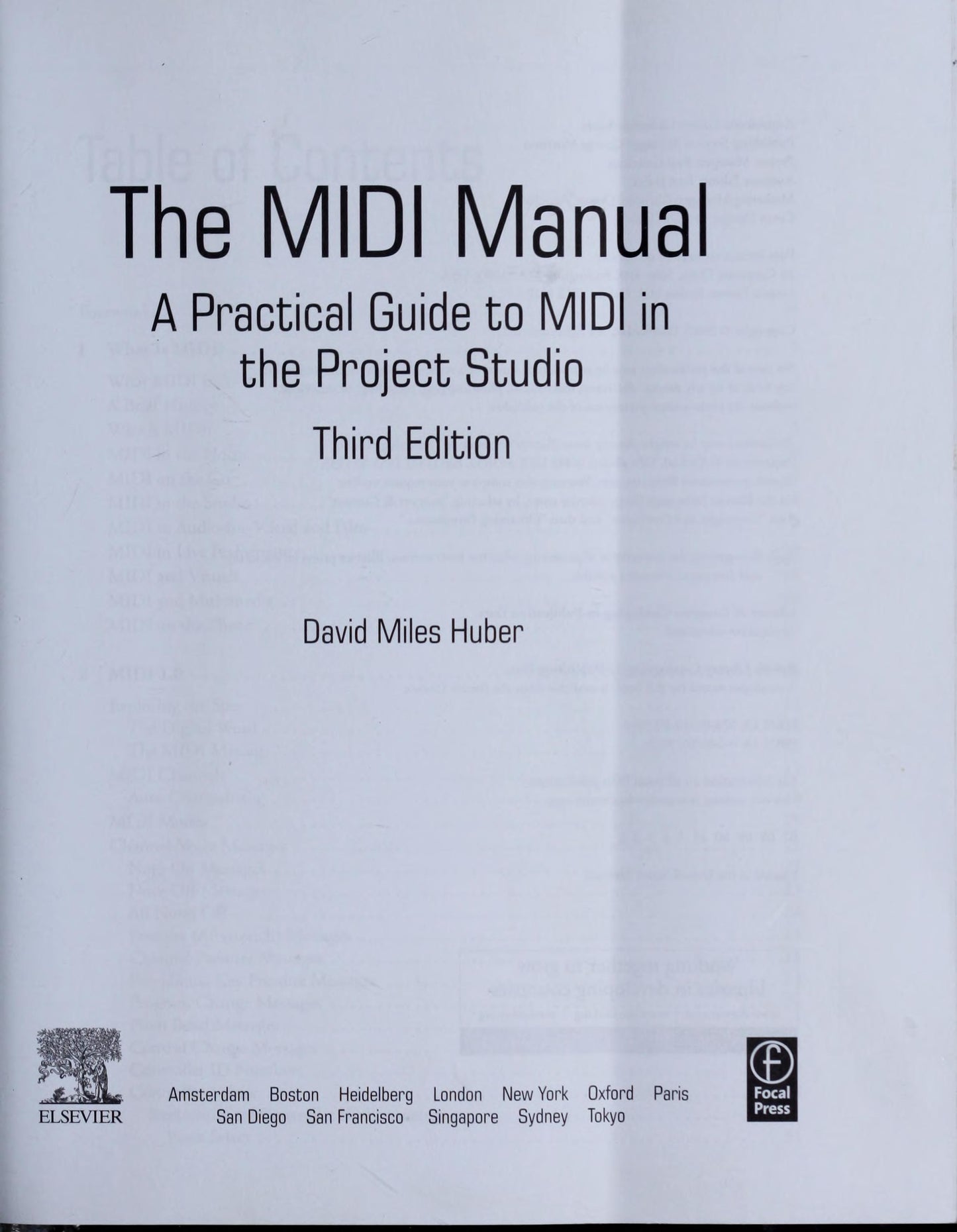 The MIDI Manual A Practical Guide to MIDI in the Project Studio by David Miles Huber