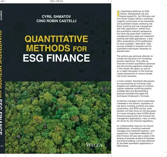 Quantitative Methods for ESG Finance John Wiley & Sons