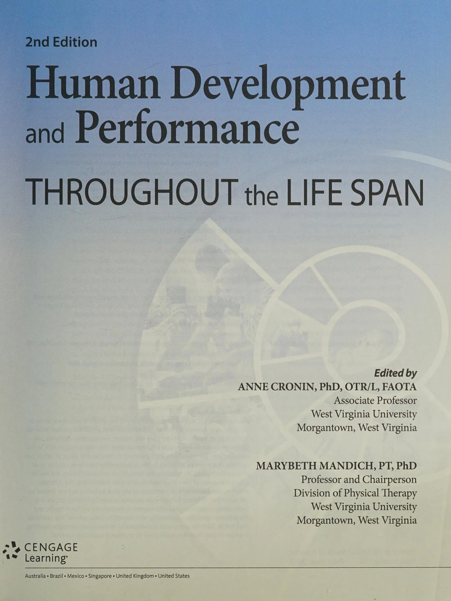 Human Development and Performance Throughout the Lifespan by Anne Cronin – book cover