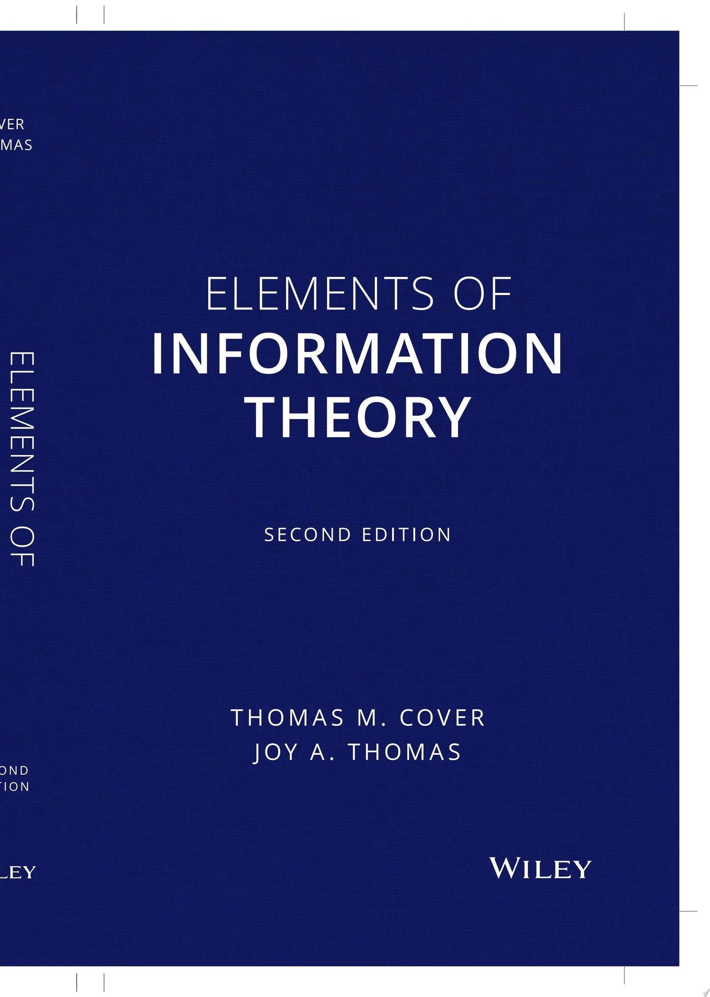 Elements of Information Theory by Thomas M. Cover – book cover