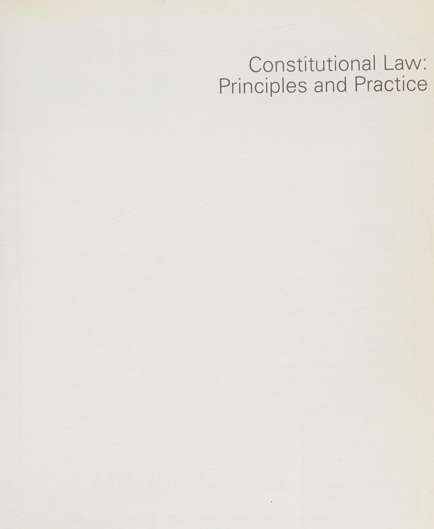 Constitutional Law: Principles and Practice Cengage Learning