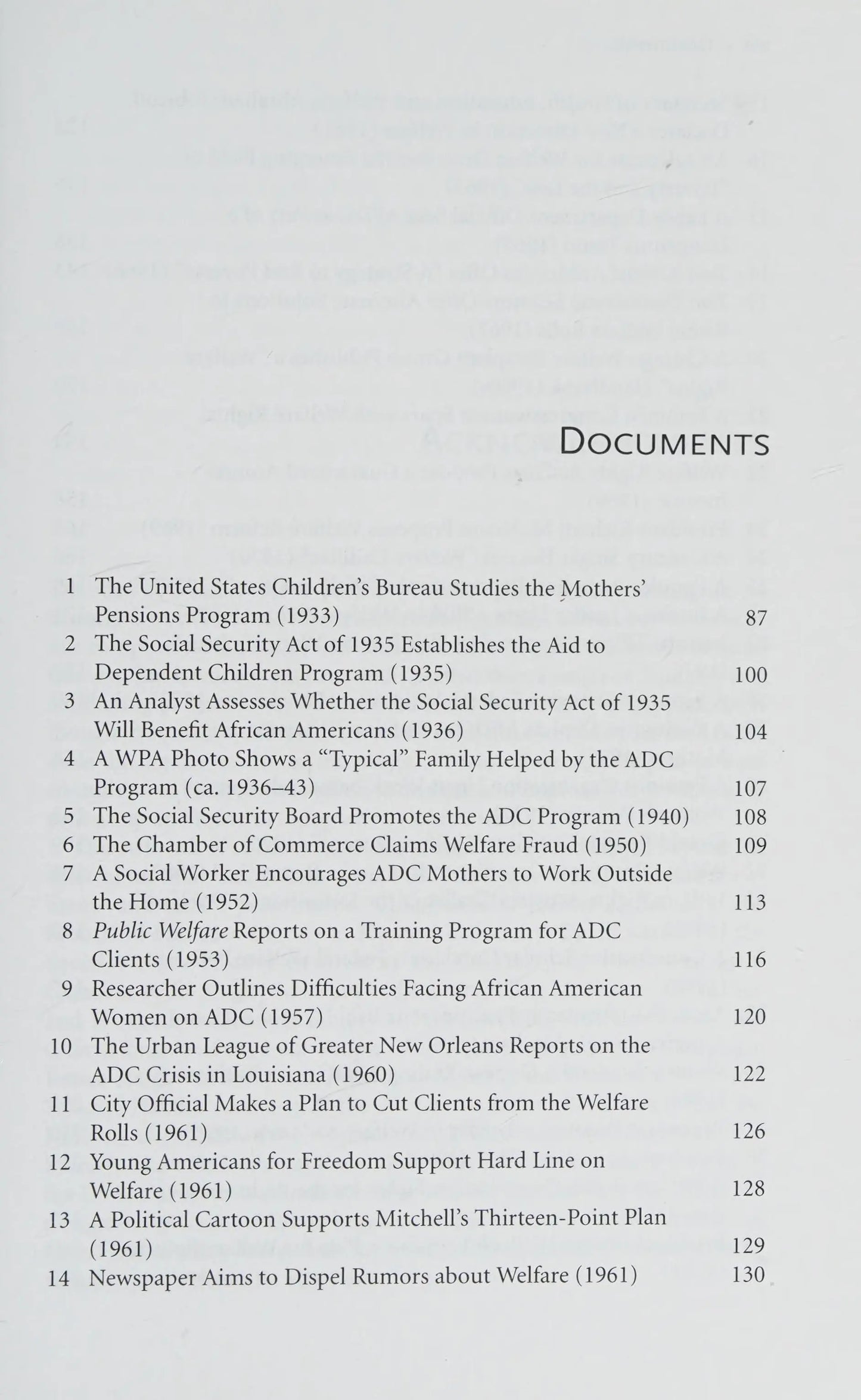 Welfare in the United States: A History with Documents, 1935–1996 by Nadasen – book cover