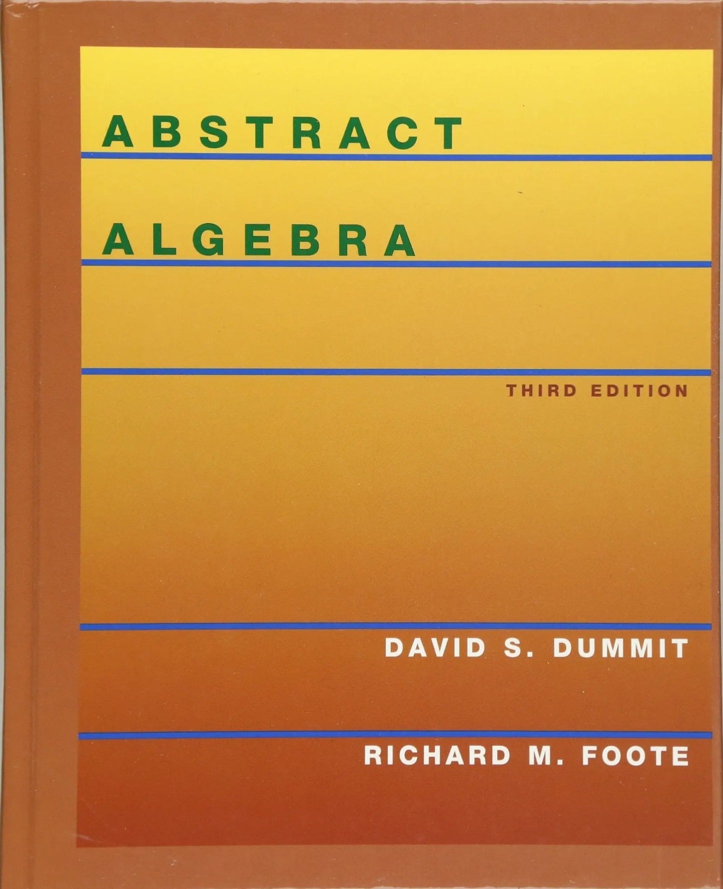 Abstract Algebra, 3rd Edition by Dummit – book cover