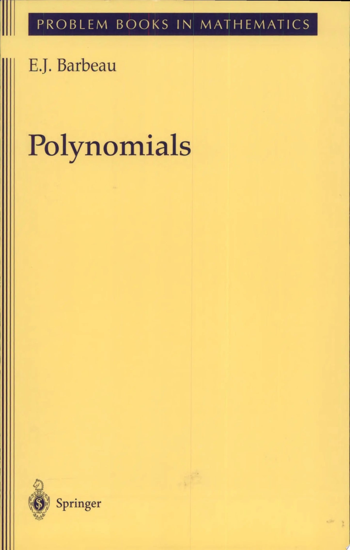 Polynomials by E.J. Barbeau – book cover