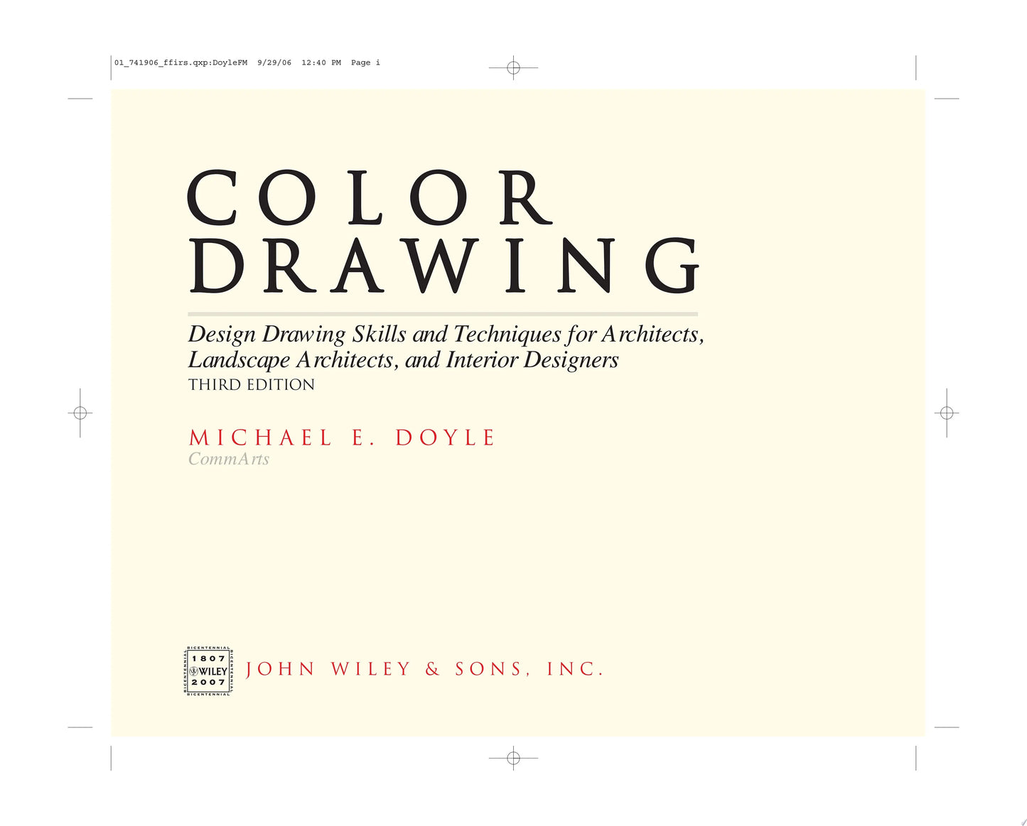 Color Drawing Design Drawing Skills and Techniques for Architects, Landscape Architects, and Interior – book cover