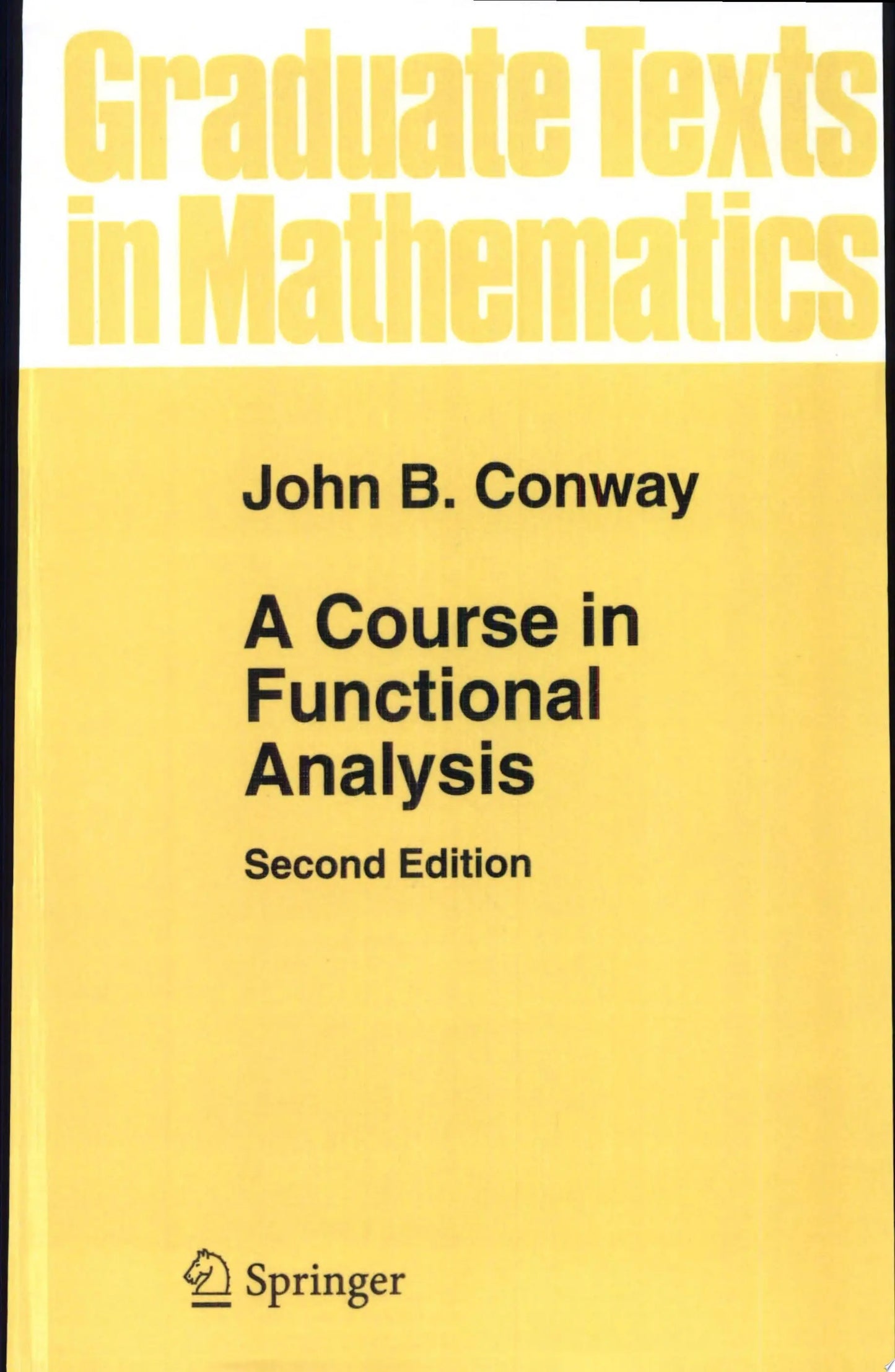 A Course in Functional Analysis by John B. Conway – book cover