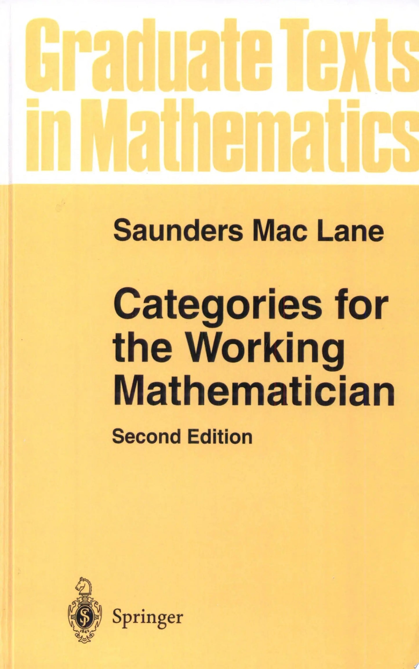 Categories for the Working Mathematician by Saunders Mac Lane – book cover