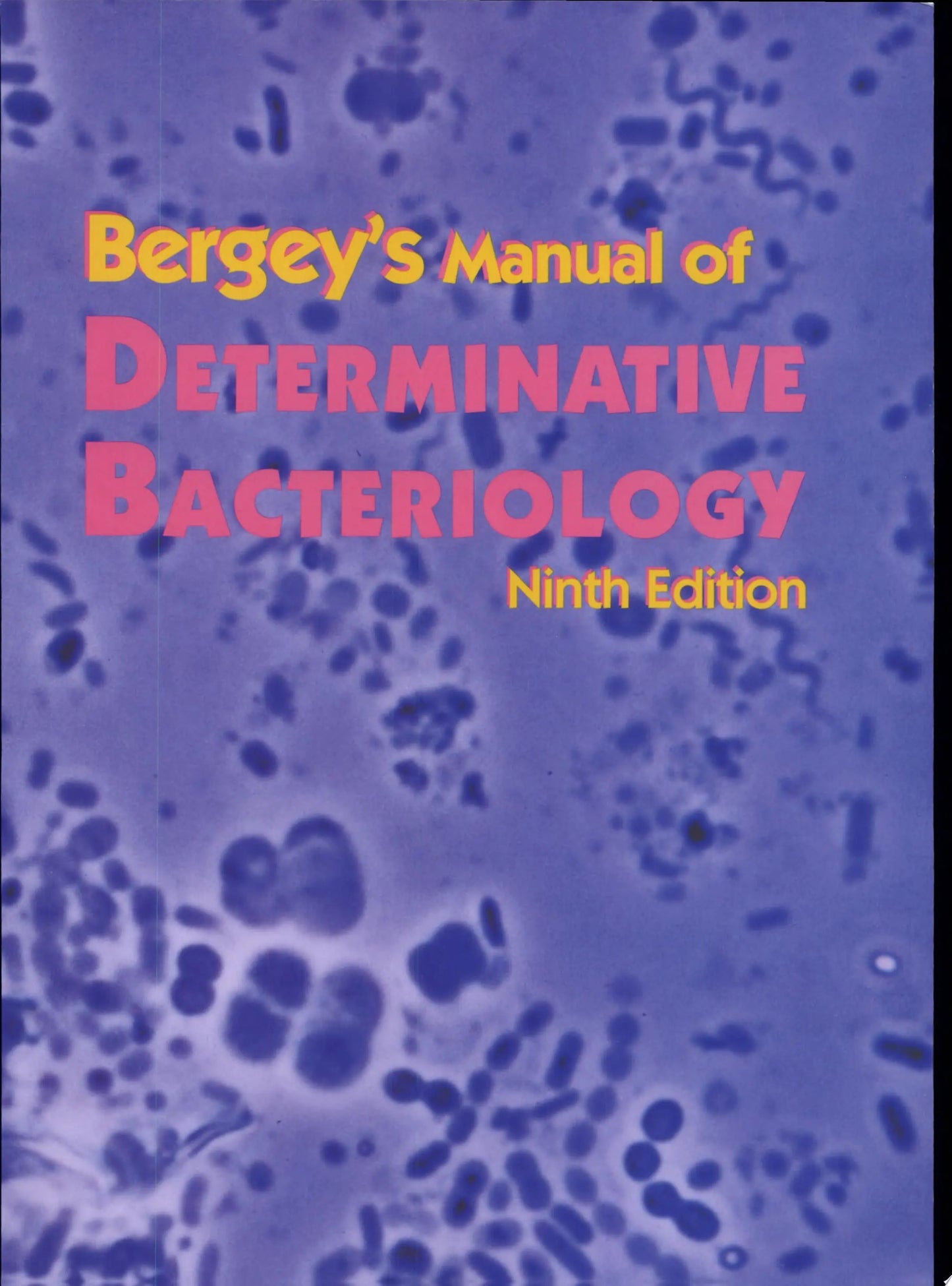Bergey's Manual of Determinative Bacteriology by John G. Holt – book cover