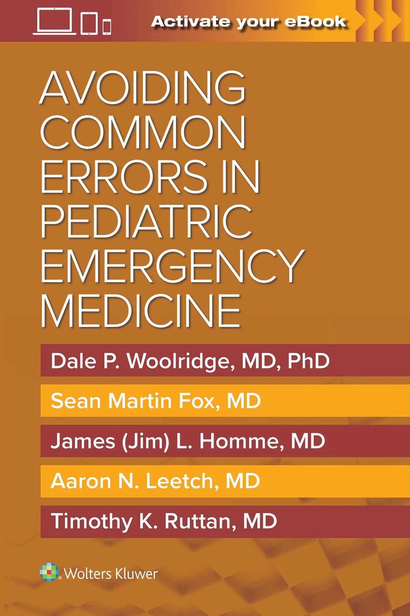Avoiding Common Errors in Pediatric Emergency Medicine by Dale P. Woolridge – book cover