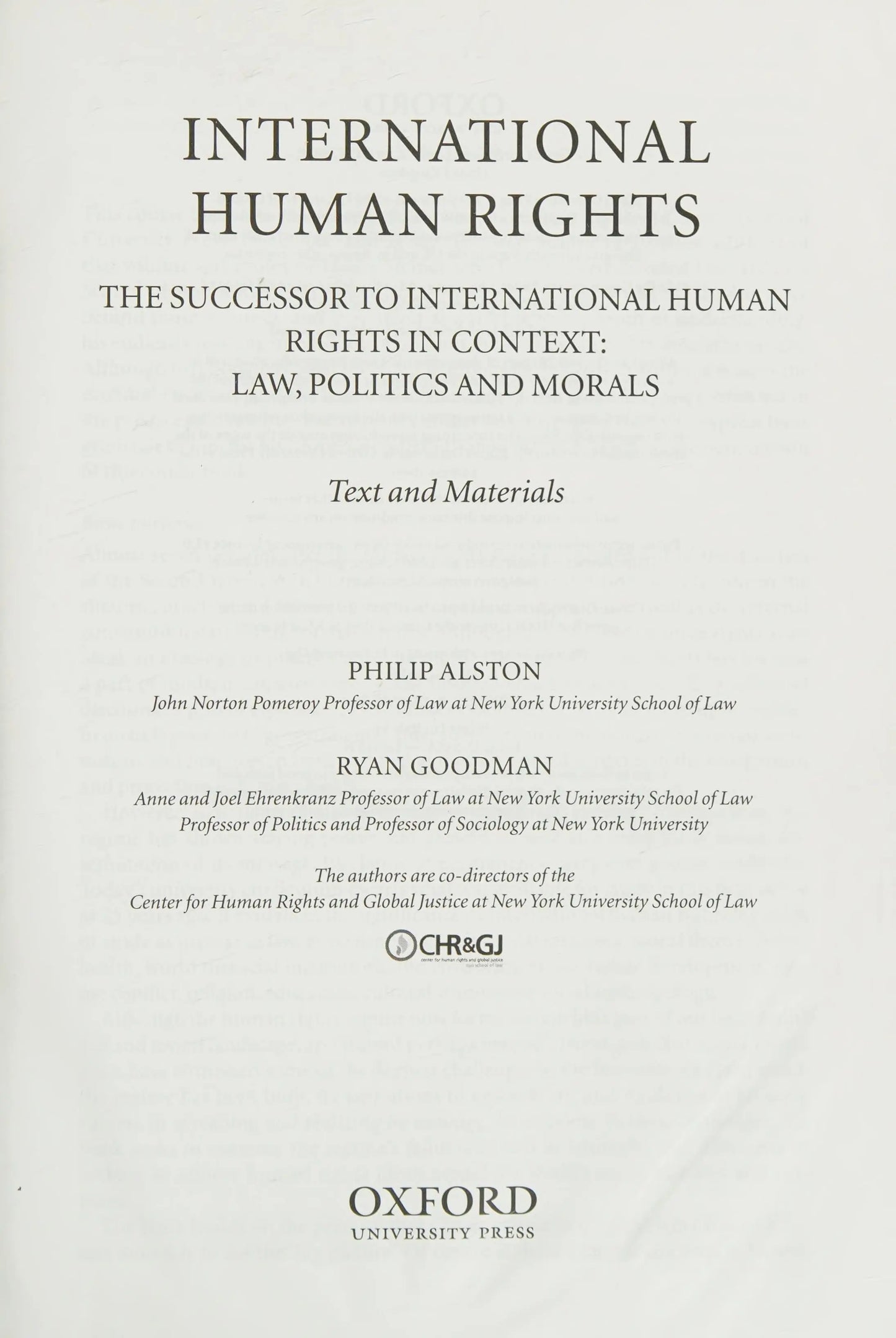 International Human Rights by Philip Alston – book cover