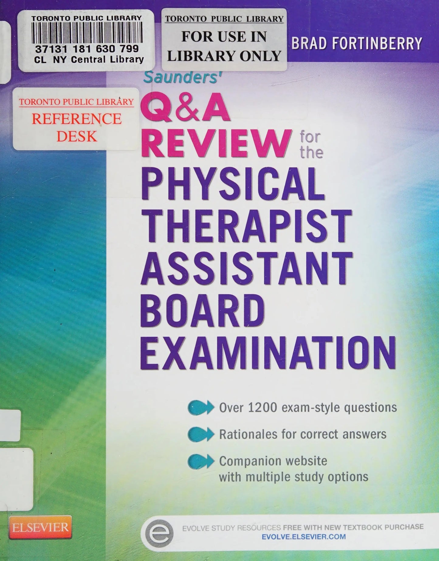 Saunders Q&A Review for the Physical Therapist Assistant Board Examination by Brad Fortinberry – book cover