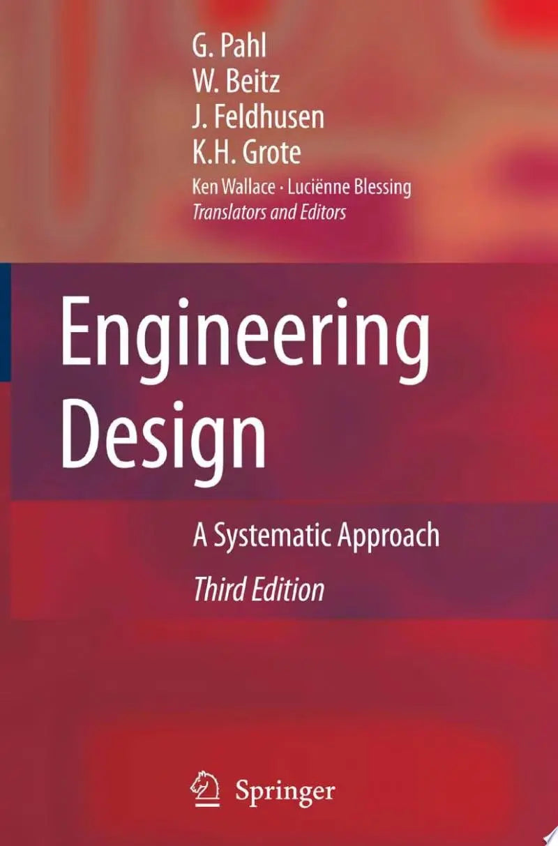 Engineering Design A Systematic Approach by Gerhard Pahl – book cover