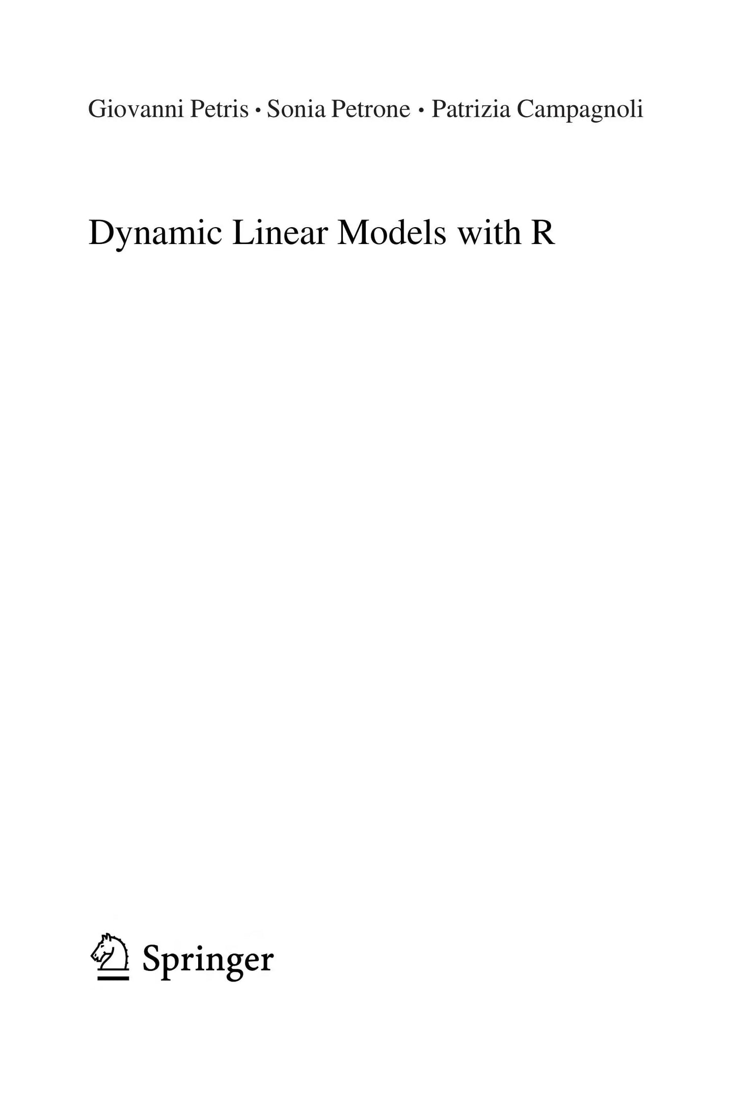 Dynamic Linear Models with R by Giovanni Petris – book cover