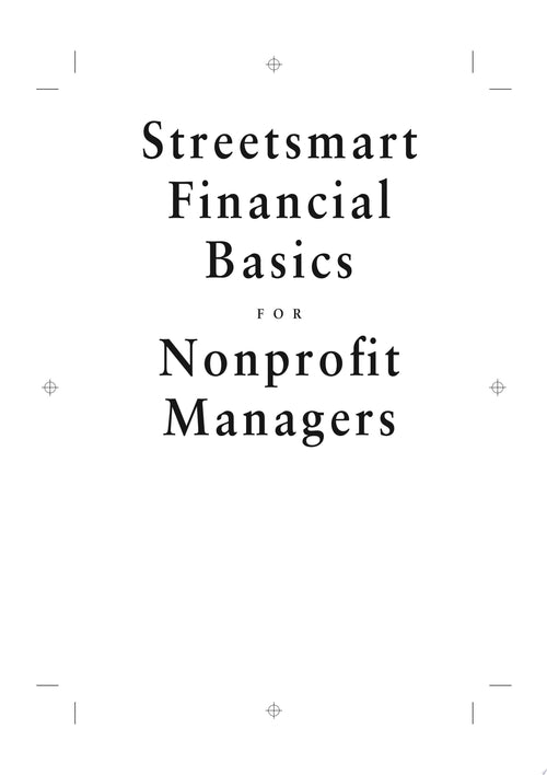 Streetsmart Financial Basics for Nonprofit Managers
