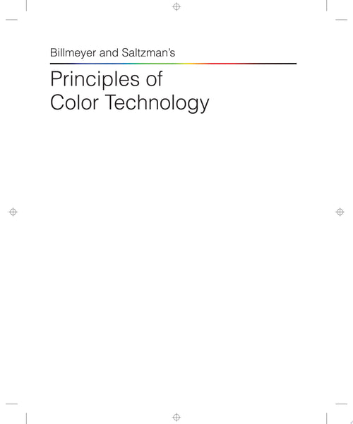 Billmeyer and Saltzman's Principles of Color Technology