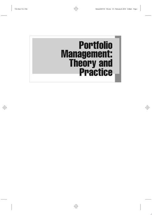 Portfolio Management Theory and Practice