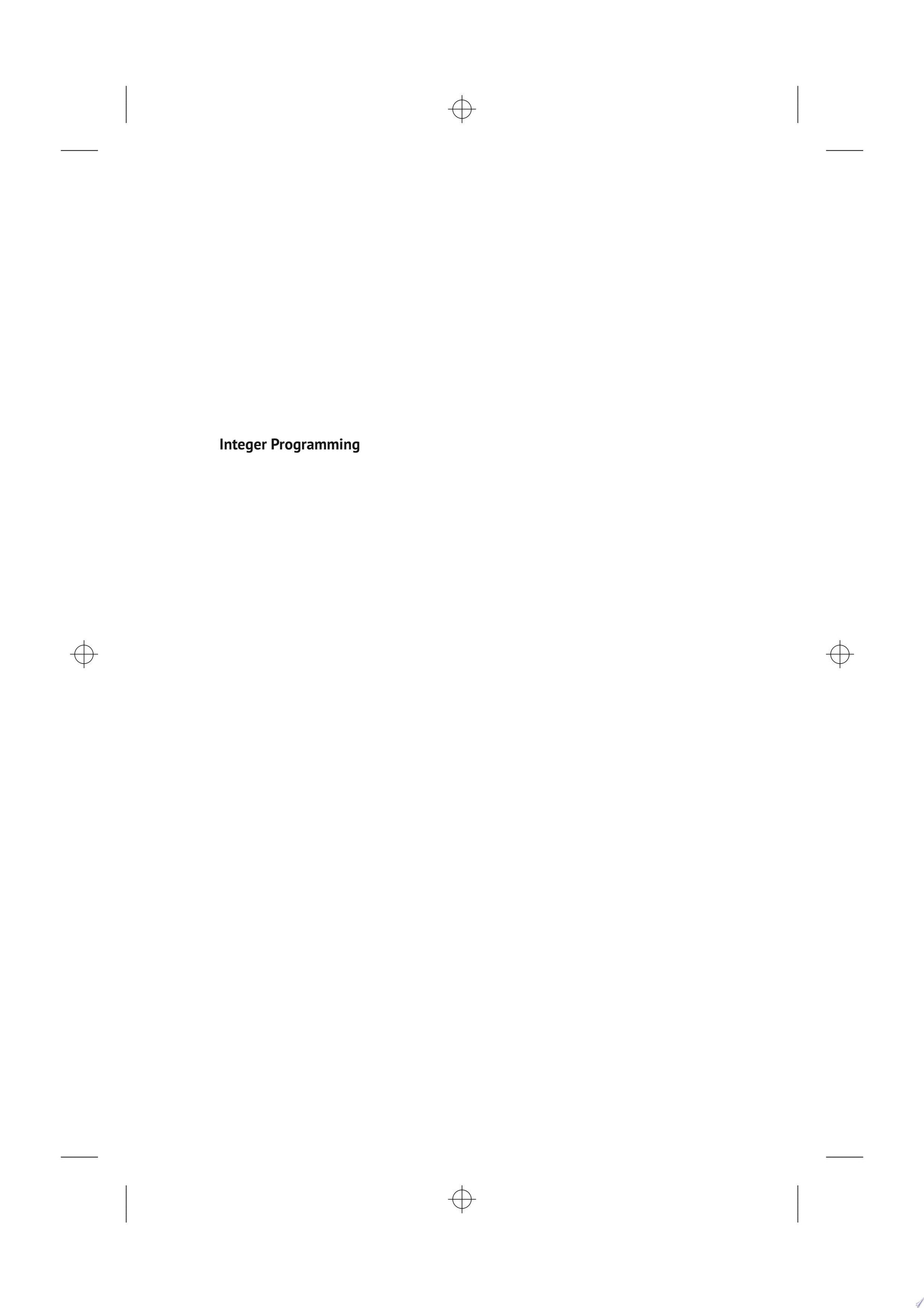Integer Programming John Wiley & Sons