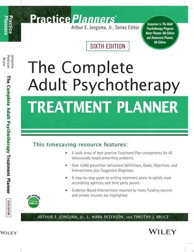 The Complete Adult Psychotherapy Treatment Planner by Arthur E. Jongsma