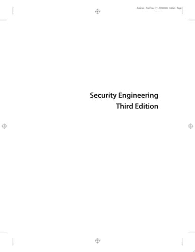 Security Engineering A Guide to Building Dependable Distributed Systems by Ross Anderson