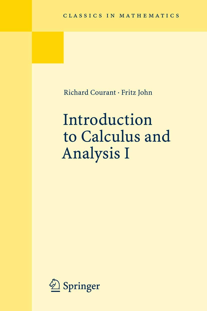 Introduction to Calculus and Analysis I Springer Berlin Heidelberg