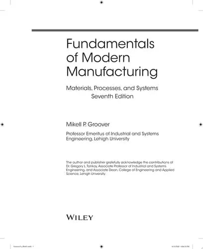 Fundamentals of Modern Manufacturing Materials, Processes, and Systems John Wiley & Sons