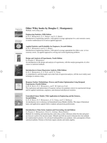 Introduction to Statistical Quality Control by Douglas C. Montgomery