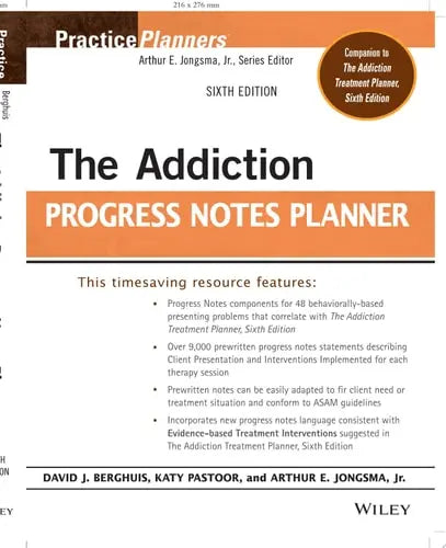 The Addiction Progress Notes Planner John Wiley & Sons