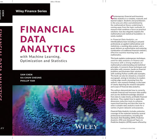 Financial Data Analytics with Machine Learning, Optimization and Statistics