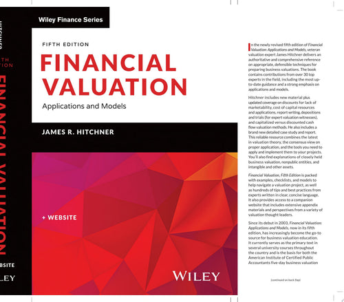 Financial Valuation Applications and Models, Book + Website