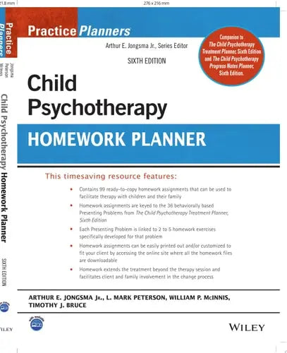 Child Psychotherapy Homework Planner by Arthur E. Jongsma