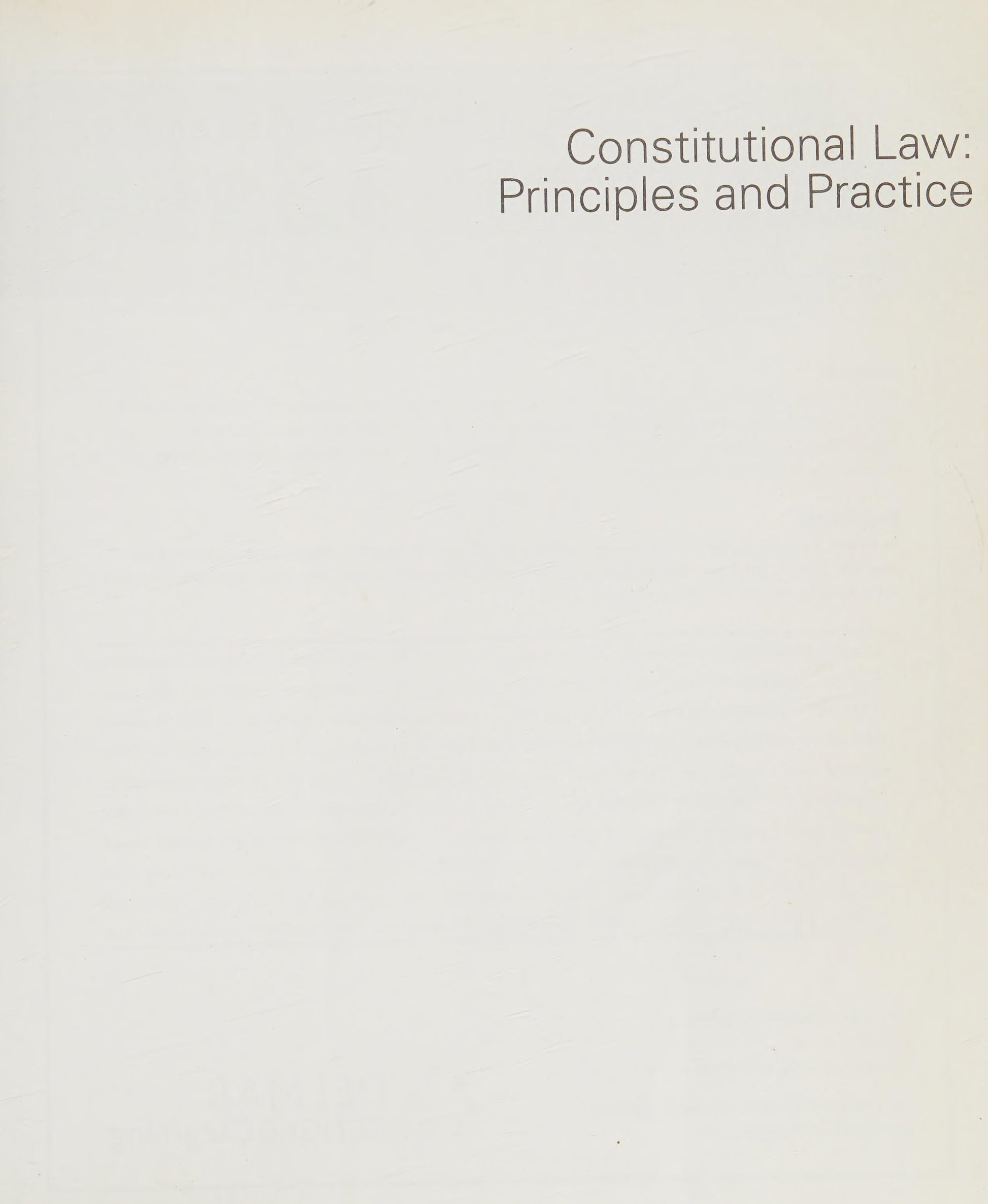 Constitutional Law: Principles and Practice Cengage Learning
