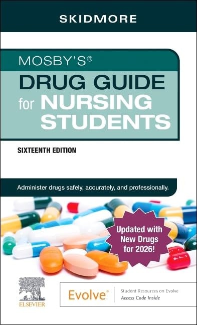 Mosby's Drug Guide for Nursing Students with 2026 Update by Linda Skidmore-Roth